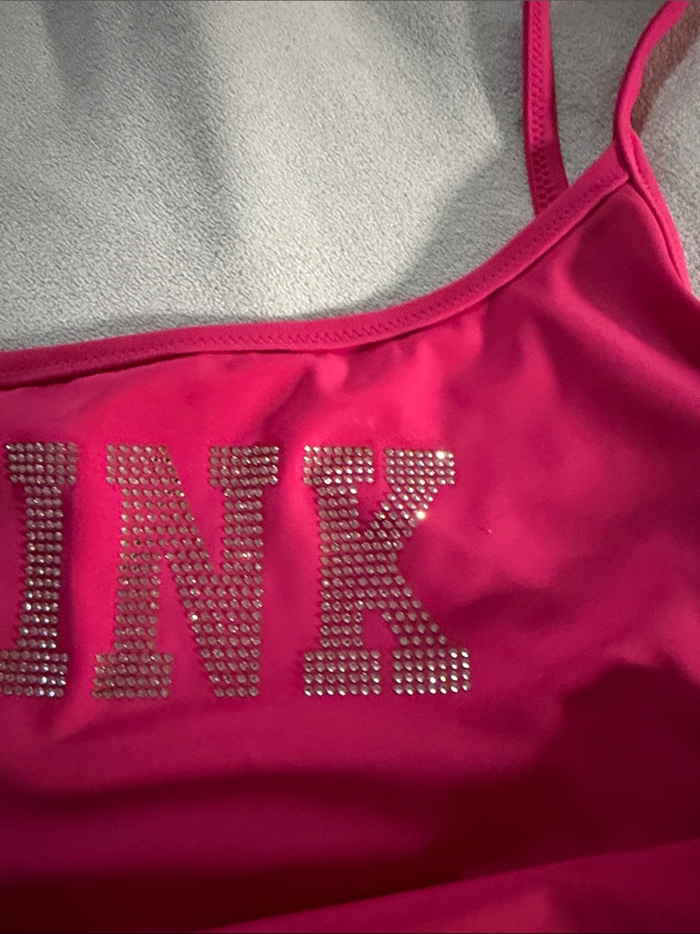 PINK Victoria's Secret Bright Pink Swim Set L - Picture 4 of 13